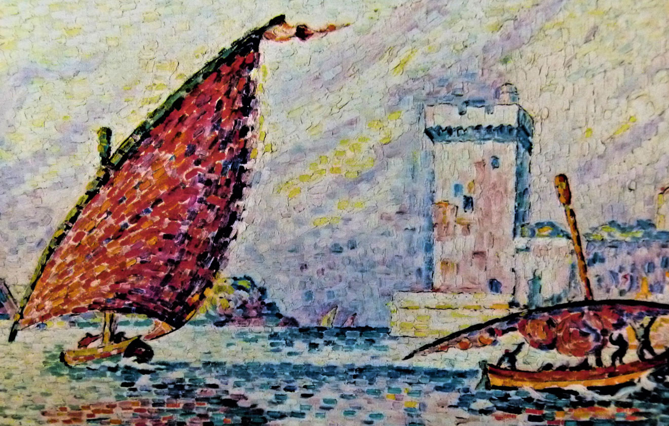 Paul Signac, Segelbot vor der Festung Saint-Jean 1907, Best.-Nr. 900/2 (Ausschnitt)
